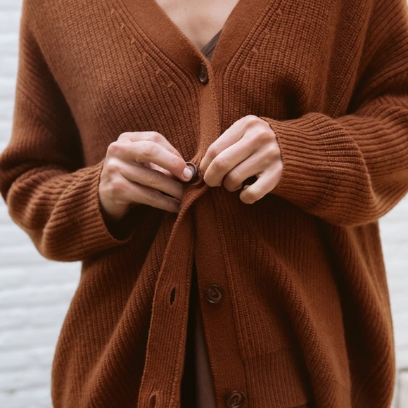 Jenni Kayne Sweaters - Jenni Kanye Cocoon Cashmere Cardigan in Cinnamon